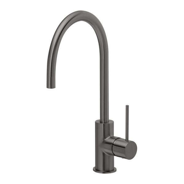 Phoenix Vivid Slimline Sink Mixer 220mm Gooseneck, Brushed Carbon