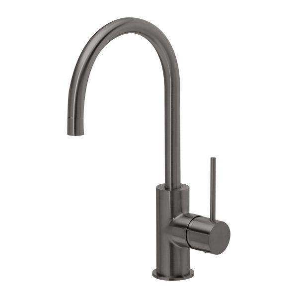 Phoenix Vivid Slimline Sink Mixer 160mm Gooseneck, Brushed Carbon