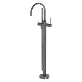 Phoenix Vivid Slimline Floor Mounted Bath Mixer with Hand Shower | Brushed Carbon |