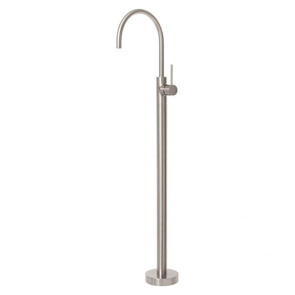 Phoenix Vivid Slimline Floor Mounted Bath Mixer, Brushed Nickel