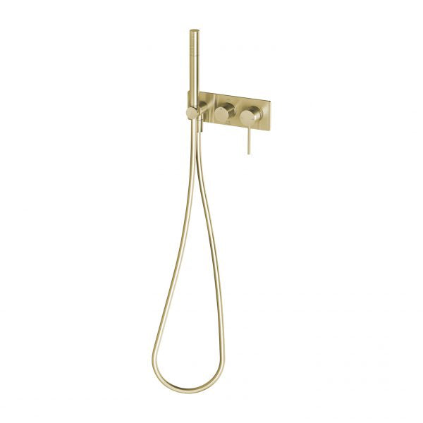 Phoenix Vivid Slimline Wall Shower System, Brushed Gold