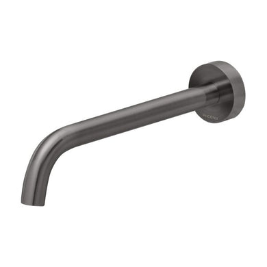 Phoenix Vivid Slimline Basin/ Bath Wall Outlet 230mm Curved | Brushed Carbon |