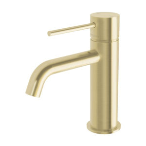 Phoenix Vivid Slimline Basin Mixer Curved Outlet | Brushed Gold |