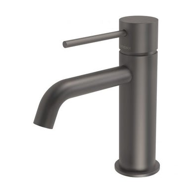 Phoenix Vivid Slimline Basin Mixer Curved Outlet | Gunmetal |