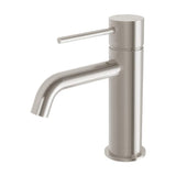 Phoenix Vivid Slimline Basin Mixer Curved Outlet | Brushed Nickel |