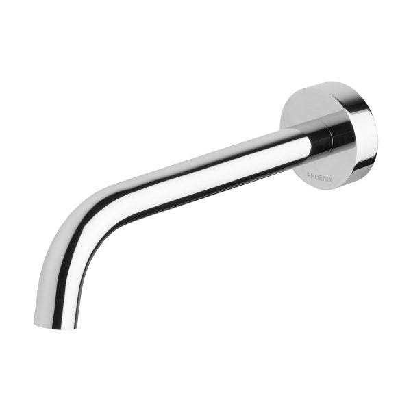 Phoenix Vivid Slimline Basin/ Bath Wall Outlet 180mm Curved, Chrome