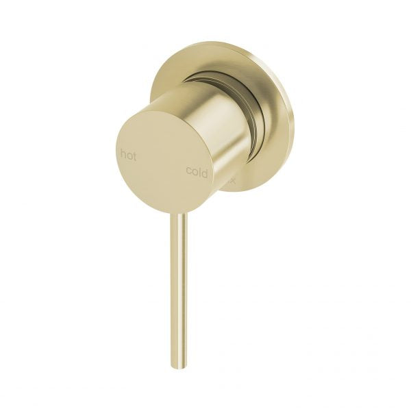 Phoenix Vivid Slimline Shower/ Wall Mixer 60mm Backplate, Brushed Gold