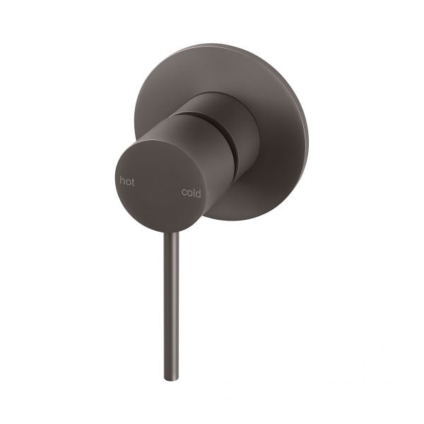 Phoenix Vivid Slimline Shower/ Wall Mixer 80mm Backplate, Gunmetal