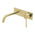 Phoenix Vivid Slimline Basin/ Bath Wall Mixer Set 180mm Curved | Brushed Gold |