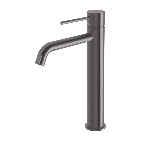 Phoenix Vivid Slimline Vessel Mixer Curved Outlet, Brushed Carbon