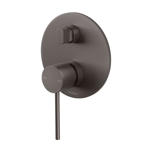 Phoenix Vivid Slimline Shower/ Bath Diverter Mixer, Gunmetal