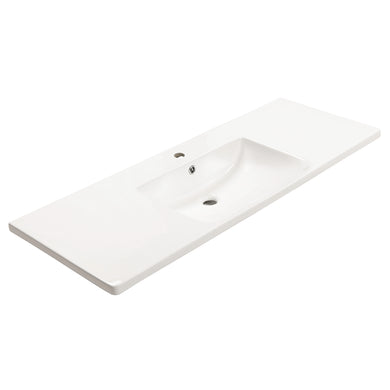 Kaku 1200mm Vanity Top with Integrated Sink and Overflow, Gloss White