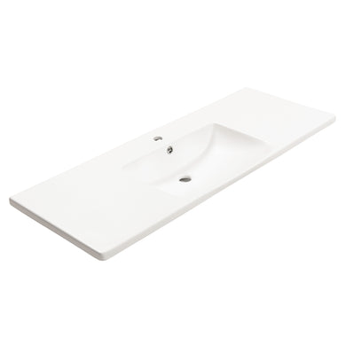 Kaku 1200mm Vanity Top with Integrated Sink and Overflow, Gloss White