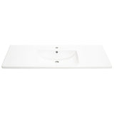 Kaku 1200mm Vanity Top with Integrated Sink and Overflow, Gloss White