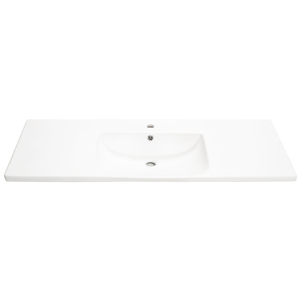 Kaku 1200mm Vanity Top with 1 Tap Hole | Available in Gloss or Matte White |