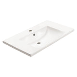 Kaku 750mm Vanity Top with Integrated Sink and Overflow, Gloss White