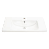 Kaku 750mm Vanity Top with Integrated Sink and Overflow, Gloss White