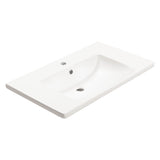 Kaku 750mm Vanity Top with Integrated Sink and Overflow, Gloss White