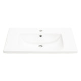 Kaku 750mm Vanity Top with Integrated Sink and Overflow, Gloss White