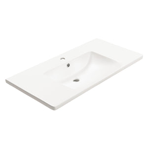 Kaku 900mm Vanity Top with Integrated Sink and Overflow, Gloss White