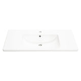 Kaku 900mm Vanity Top with Integrated Sink and Overflow, Gloss White