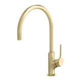 Phoenix Vivid Slimline Oval Sink Mixer 220mm Gooseneck | Brushed Gold |