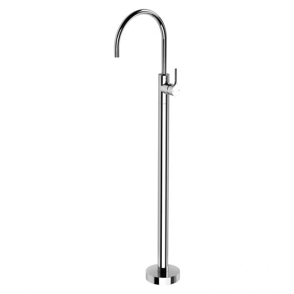 Phoenix Vivid Slimline Oval Floor Mounted Bath Mixer, Chrome