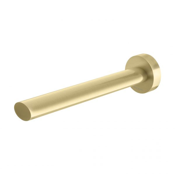 Phoenix Vivid Slimline Oval Basin/ Bath Wall Outlet 180mm, Brushed Gold