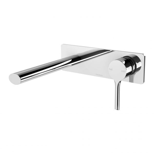 Phoenix Vivid Slimline Oval Basin/ Bath Wall Mixer Set 175mm, Chrome