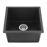 Volca 432mm x 432mm x 241mm Quartz Single Sink | Black | *Clearance Stock*