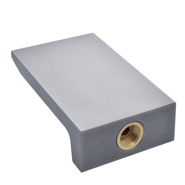 Seaspray Flat Waterfall Bath Spout, Brushed Gun Metal — ATS Tiles