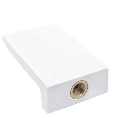 Seaspray Flat Waterfall Bath Spout, Matte White