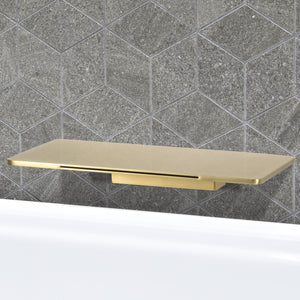 Cascada Shelf Waterfall Bath Spout, Brushed Brass (Gold)