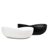 Wave Oval 600mm Artificial Stone Above-Counter Basin, Gloss White
