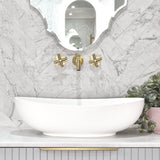 Whitehaven 600mm x 380mm Artificial Stone Above-Counter Basin, Matte White