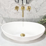 Whitehaven 600mm x 380mm Artificial Stone Above-Counter Basin, Matte White
