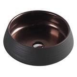 Zeus Black & Bronze 410mm Basin | Above Counter |