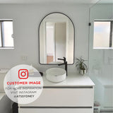 Arco Arch Mirror with Matte Black Frame | 5 sizes available, from 400mm to 1000mm |