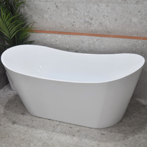 Sorriso 1600mm Double High Back Freestanding Bath, Gloss White