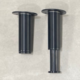 Adjustable Round Vanity Legs | Matte Black | Set of 4, 115mm to 175mm height