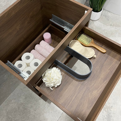*Clearance* Alles 600mm Wall Hung Vanity Cabinet | Acacia Ash Woodgrain |
