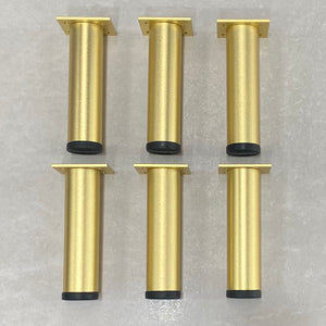 Cylio Round 150mm Vanity Legs | Gold (Brushed Brass) | Set of 6