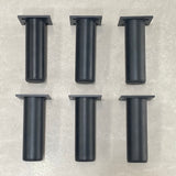Cylio Round 120mm Vanity Legs | Matte Black | Set of 6