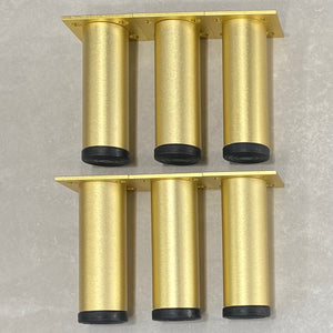 Cylio Round 120mm Vanity Legs | Gold (Brushed Brass) | Set of 6