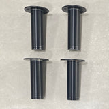 Adjustable Round Vanity Legs | Matte Black | Set of 4, 115mm to 175mm height
