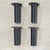 Adjustable Round Vanity Legs | Matte Black | Set of 4, 115mm to 175mm height