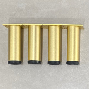 Cylio Round 120mm Vanity Legs | Gold (Brushed Brass) | Set of 4