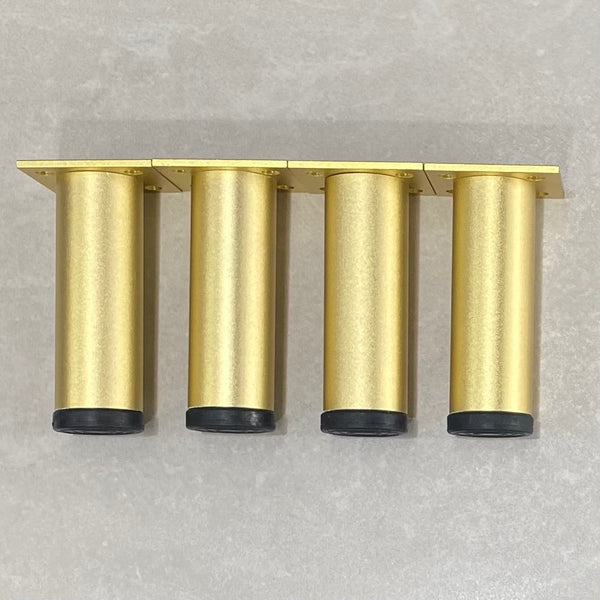 Cylio Round 120mm Vanity Legs | Gold (Brushed Brass) | Set of 4