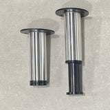 Adjustable Round Vanity Legs | Chrome | Set of 4, 115mm to 175mm height