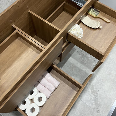 *Clearance* Alles 1200mm Wall Hung Vanity Cabinet | Villara Oak Woodgrain |